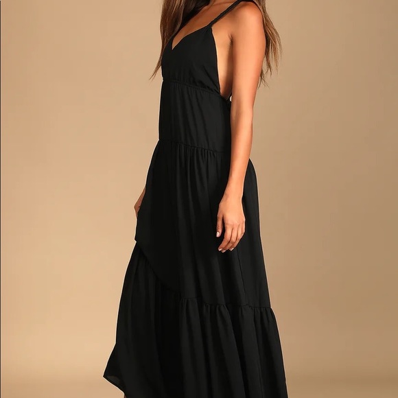 Sunshine bound black tiered dress - Picture 3 of 6